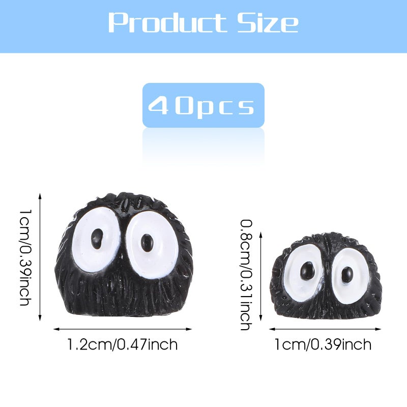 jaexest 40PCs Soot Sprite Car Accessories, Cute Anime Automotive Interior for Car Dashboard, Rearview Mirror and Dashboard, Ghibli Studio Decor Funny Car Ornament for Car Mirror Interior Decors - Image 2