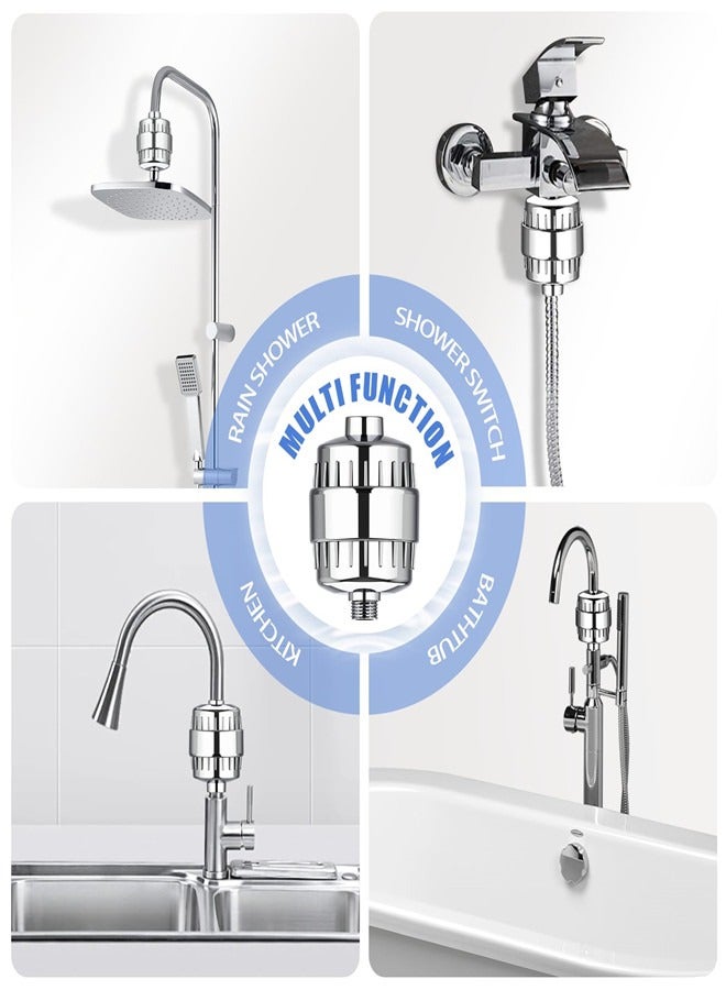 Osowake 20-Stage Shower Filter Head for Hard Water, with 2 Cartridges, High Output Shower Water Filter to Remove Chemicals, Chlorine and Fluoride - Image 4