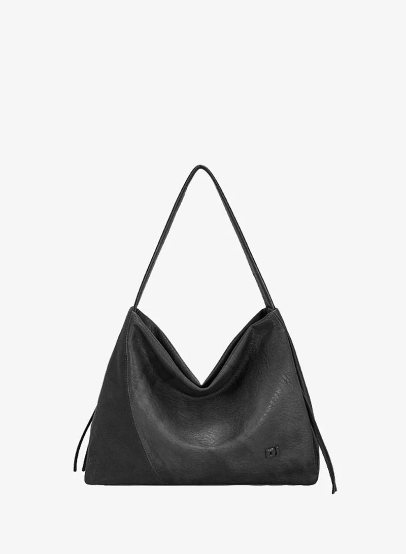 David Jones women leather hobo style bag with slouchy shoulder- soft Pu Durable Daily casual purse in model Cm7683- Medium Size soft structure PU bag for women