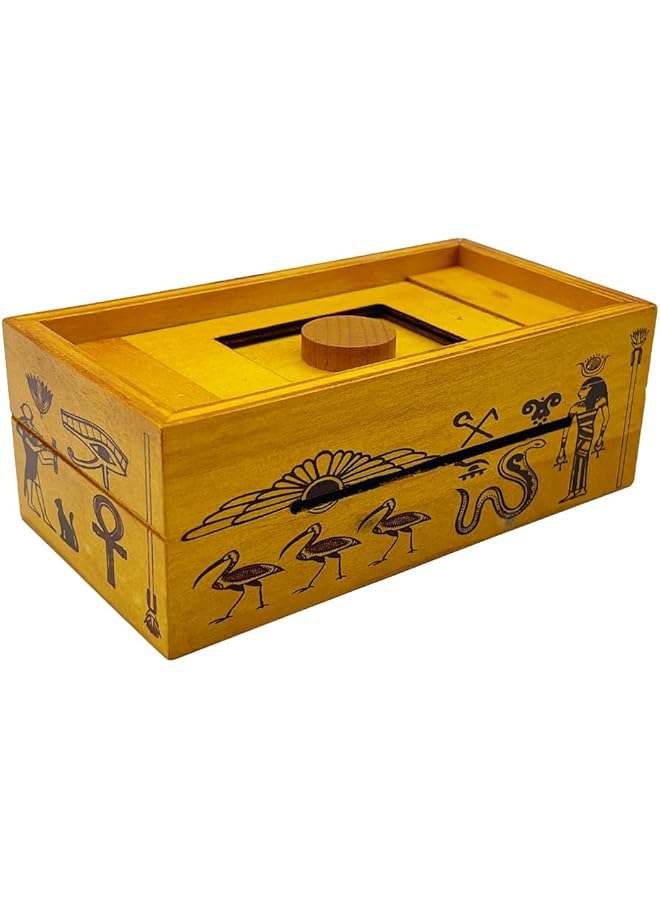 بروجيكت جينياس صندوق أحجية قبر الفرعون الحقيقي من True Genius صندوق هدايا أحجية صندوق دعابة للعقل يحمل بطاقات هدايا وأموال مصنوعة بشكل فني من الخشب صندوق سري صندوق هدايا صندوق ألغاز - Image 1