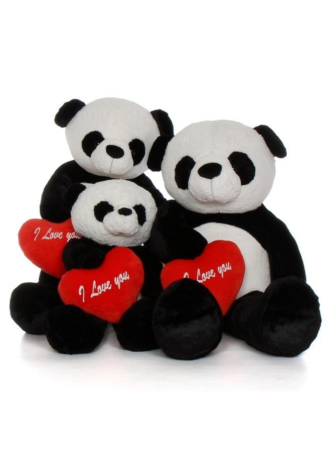 AVSHUB AVSHUB Soft Toy 4 Feet Standing Big Panda Bear with Red “I Love You” Heart Birthday Gift for Girls Valentine | Wife | Boyfriend | Husband | Wedding for Couple Special | Baby Toys Gift Items (Black) - Image 5
