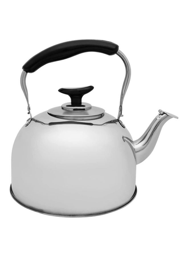 Trust Stainless Steel Whistling Kettle With Non-Drip Spout 3.8 Liter Silver/Black - Image 1