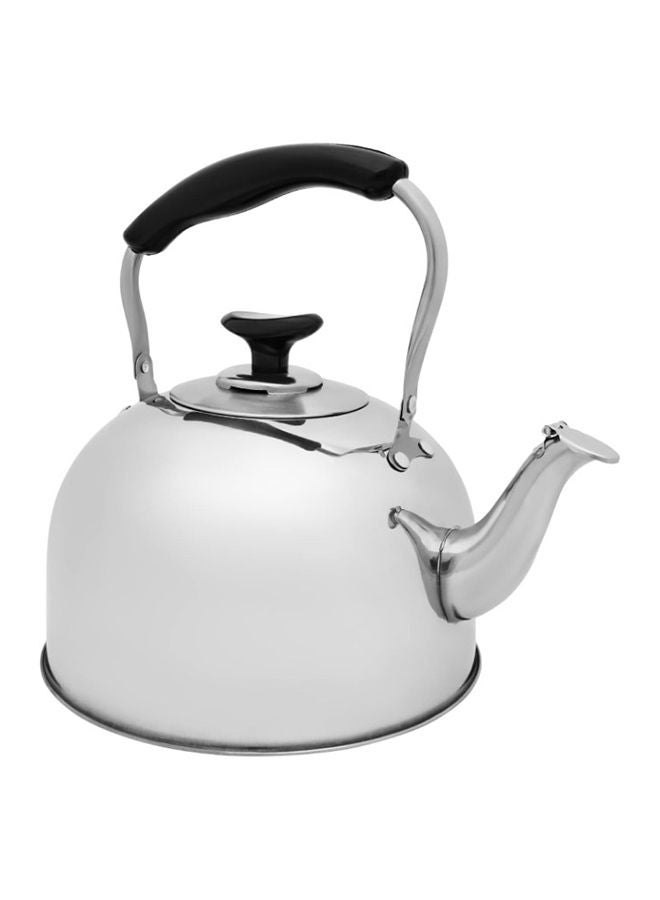 Trust Stainless Steel Whistling Kettle With Non-Drip Spout 3.8 Liter Silver/Black - Image 2