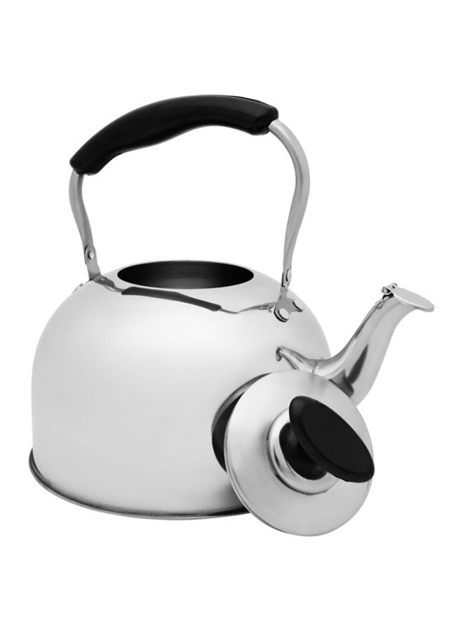 Trust Stainless Steel Whistling Kettle With Non-Drip Spout 3.8 Liter Silver/Black - Image 3