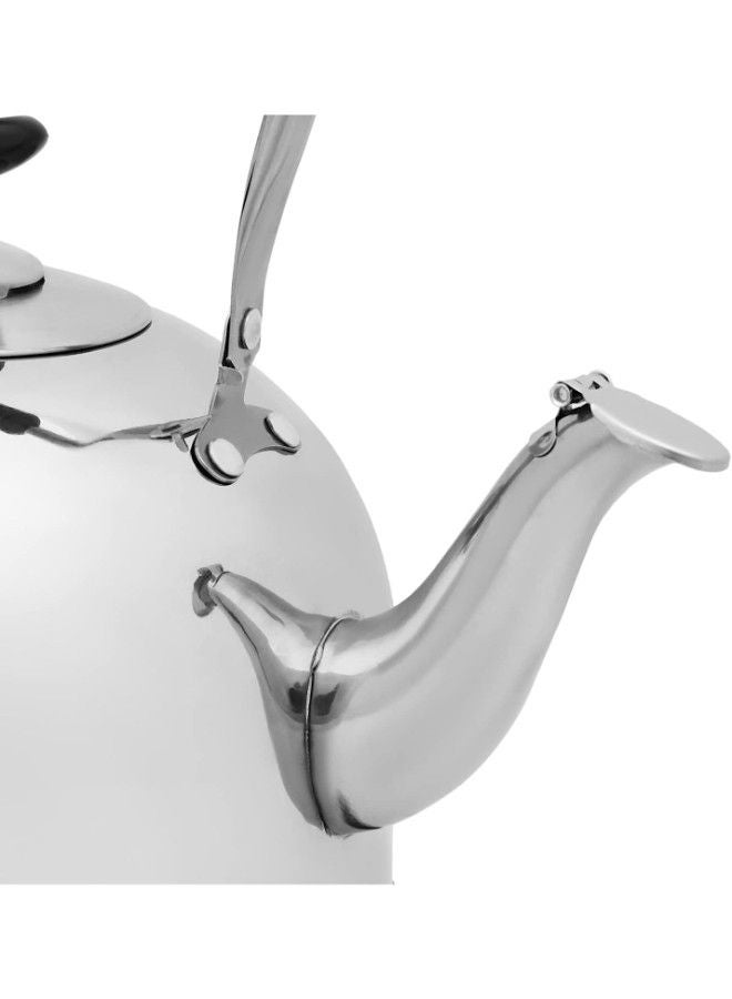 Trust Stainless Steel Whistling Kettle With Non-Drip Spout 3.8 Liter Silver/Black - Image 5