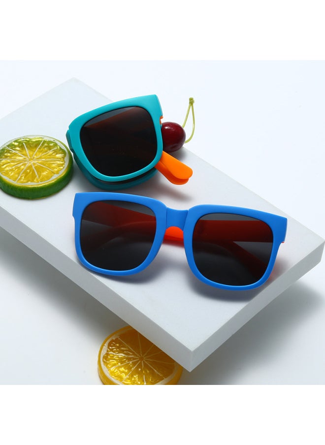 Generic - New Fashion Fold Kids Sunglasses Children Polarized Sun Glasses Boys Girls Glasses Protection Baby Eyewear UV400 Gafas De Sol-Lenses Color:C4-Frame Color:As shown in the figu - Image 1