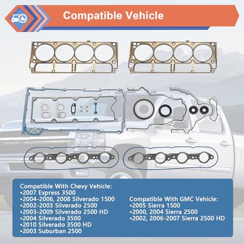 ZONFANT New LS Gasket Set Kit and LS9 Head Gaskets Compatible with LS1 LS6 LQ4 LQ9 4.8 5.3 5.7 6.0L GEN 3 III LS Gasket Kit - Image 2