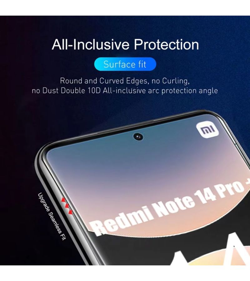 4 قطع طبقة حماية شاشة هيدروجيل لـ Redmi Note 15 Pro Plus 5G تغطية كاملة عرض عالي الوضوح تجربة تأثير بصري طبيعي - Image 3