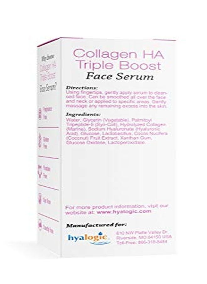 Hyalogic - Ha Collagen Serum Triple Boost Face Serum: Hyaluronic Acid + Syncoll + Marine Collagen Peptides Vegan Free From Gluten Paraben Dyes | Nongreasy Formula (047 Fl Oz) - Image 1