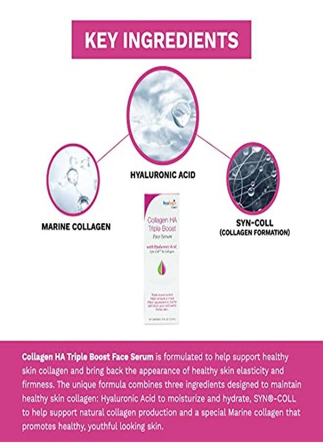 Hyalogic - Ha Collagen Serum Triple Boost Face Serum: Hyaluronic Acid + Syncoll + Marine Collagen Peptides Vegan Free From Gluten Paraben Dyes | Nongreasy Formula (047 Fl Oz) - Image 1