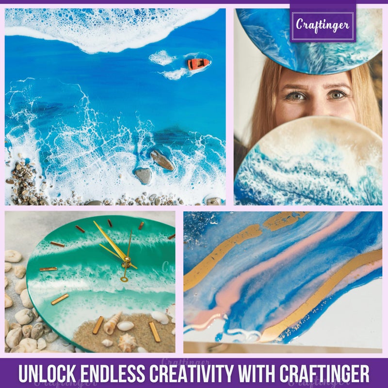 Craftinger Resin Opaque Pigment Set - 7 Must-Have Shades (10g Each) Color Pigments for Epoxy Resin, Art & Craft | Non-Toxic, Vibrant & Easy to Use - Image 4