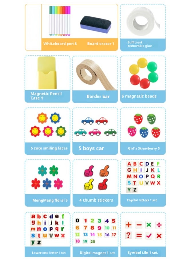 Whiteboard wall stickers, home graffiti writing board, coloring, magnetic wipetable, sketch board, gift package - Image 2