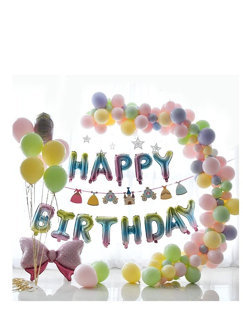 MARKQ Gradient Radiant Happy Birthday Balloon Banner [16 Inch] - Mylar Foil Birthday Letter Sign for Kids and Adults Party  - Image 2