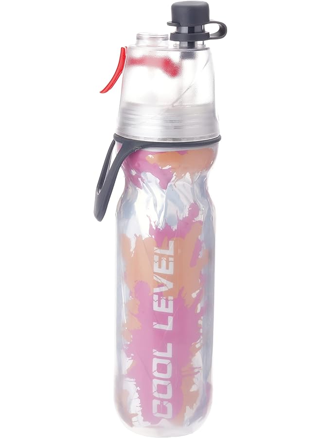 ISHWAZ Insulated Gym And Sport Water Bottle With Sip And Mist Spray Function Keep Cool For Hours With High Quality Aluminum Foil Cold Insulation Leakproof And Pull Top Spout With Holder - Image 1