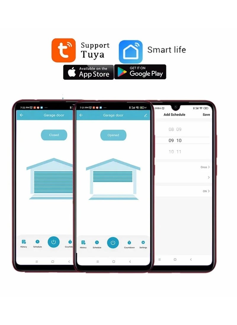 Generic WiFi intelligent switch,garage door opener controller Garage Door Switch Controller Remote Control Graffiti Voice Control works with Alexa echo Google home smartlife Tuya application control without hub  - Image 4