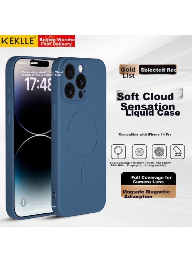 Keklle suitable For Iphone 14 Pro Phone Case Apple 14 Pro Protective Cover Skin-friendly Liquid Silicone Magnetic Absorption Full Package Soft Shell Protective Cover - Image 1
