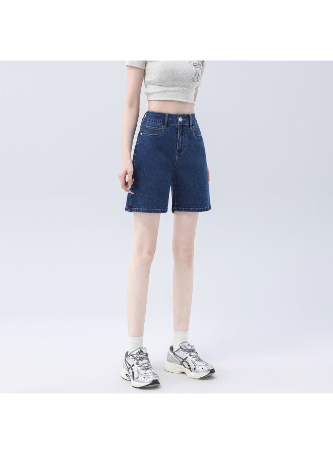 EPTISON Straight-leg Denim Shorts For Women, Summer 2025, Thin High-waisted Slimming Retro Versatile Comfortable Women's Jeans - Image 3