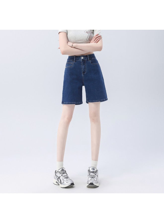 EPTISON Straight-leg Denim Shorts For Women, Summer 2025, Thin High-waisted Slimming Retro Versatile Comfortable Women's Jeans - Image 4