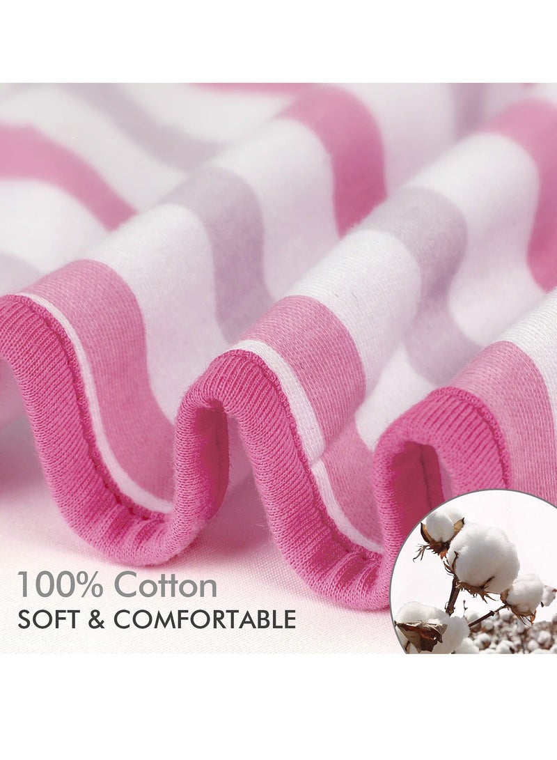 Baby Swaddle Blankets For Baby Girl, Newborn Swaddle Sack, Ergonomic Baby Swaddles, Rose Pink Heart & Stripes, Swaddles For Newborns, Baby Sleep Sack, For 0-3 Months 73x56cm - Image 5