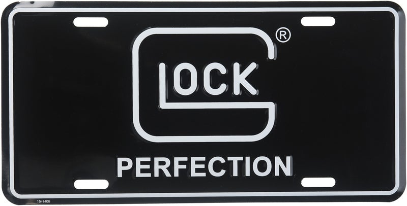 Glock Perfection License Plate, Black - Image 1