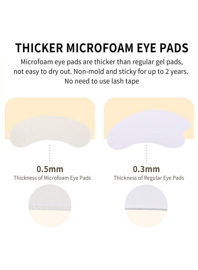 Miuffue 100 Pcs Foam Eye Pads For Lash Extensions, Under Eye Pads For Eyelash Extensions, Micro-Foam Lash Pads Lint Free, Stick Well, No Tape Needed, Hypoallergenic - Image 4
