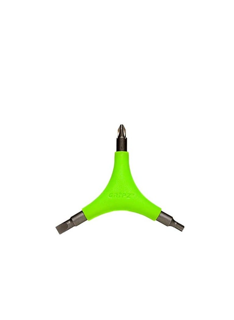 SONIC Gripz Inline Skate Tool, 6 Tools, 4 mm Hex, Rotate Wheels, Remove Bearings, 2 Screwdrivers to Adjust Hockey Helmets, Designed in USA - Image 1