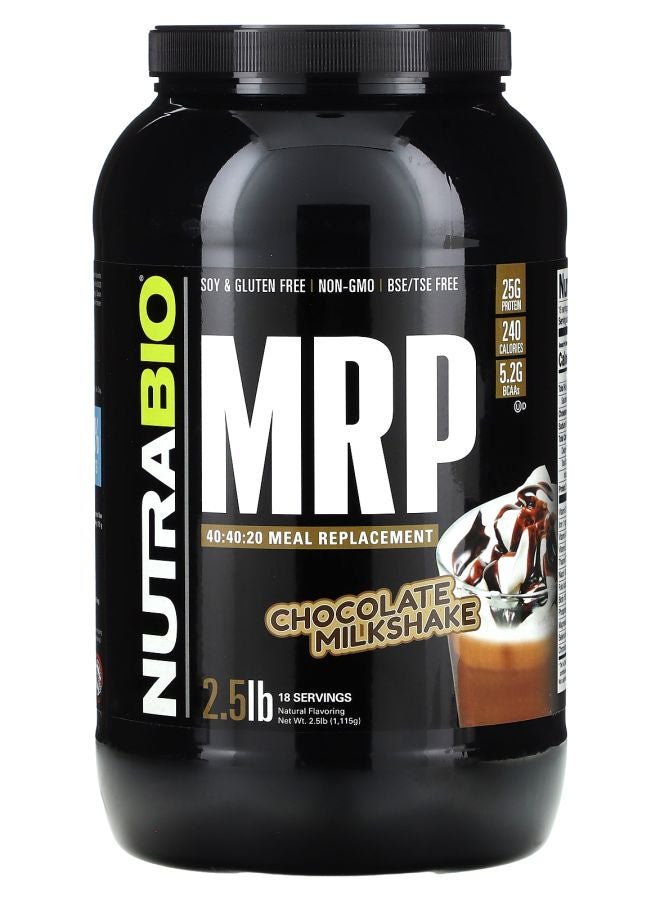 NutraBio MRP 40:40:20 Meal Replacement Chocolate Milkshake 2.5 lb (1115 g) - Image 1