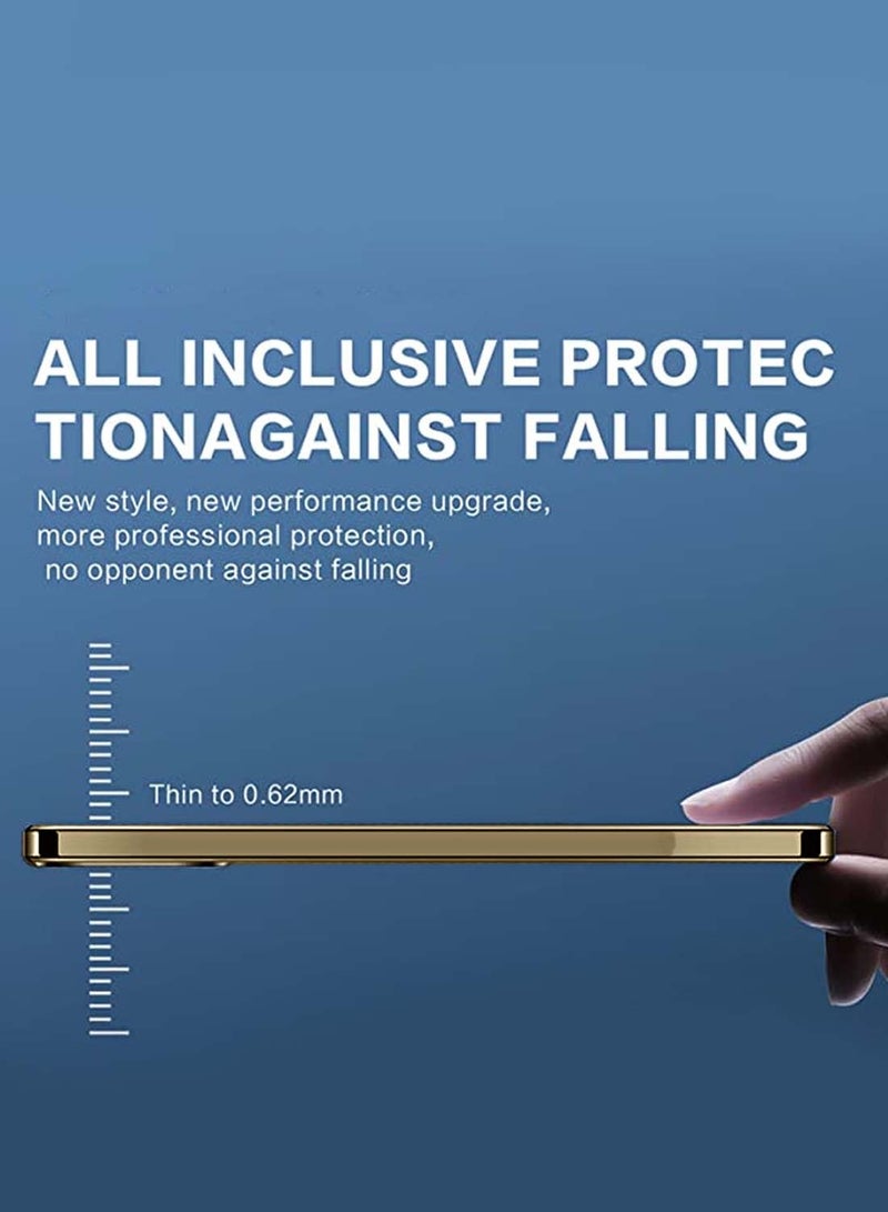 Wtech Samsung Galaxy A06 4G 2024 Luxury Plating Raised Lips Camera Hole Case Cover (MCPPMN) - Gold - Image 2