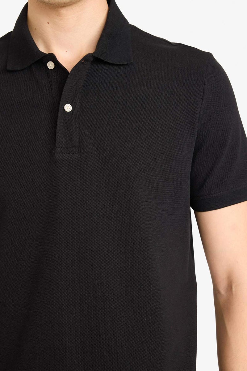 DeFacto Buttoned Short Sleeves Cotton Polo T-shirt - Image 4