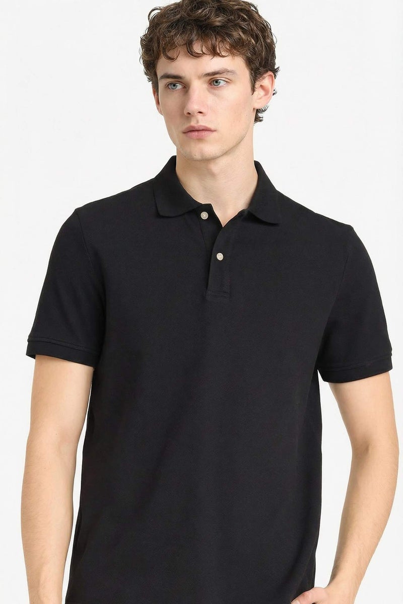 DeFacto Buttoned Short Sleeves Cotton Polo T-shirt - Image 3