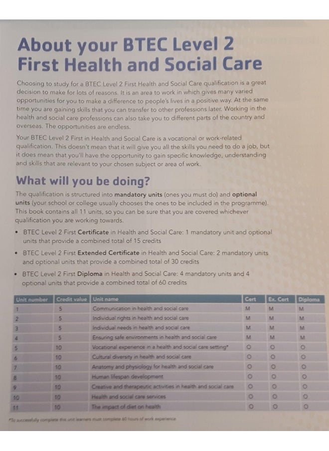 BTEC Level 2 First Health and Social Care Student  - Image 4