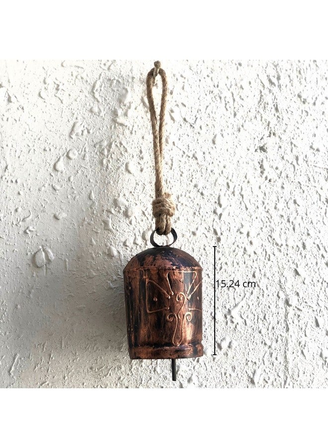 JASMEY HOMES | Medium Sized | 'Positive Vibes' Bell for Home Decor (Brown) - Image 3