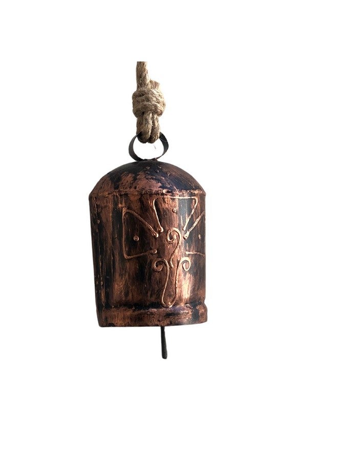 JASMEY HOMES | Medium Sized | 'Positive Vibes' Bell for Home Decor (Brown) - Image 2