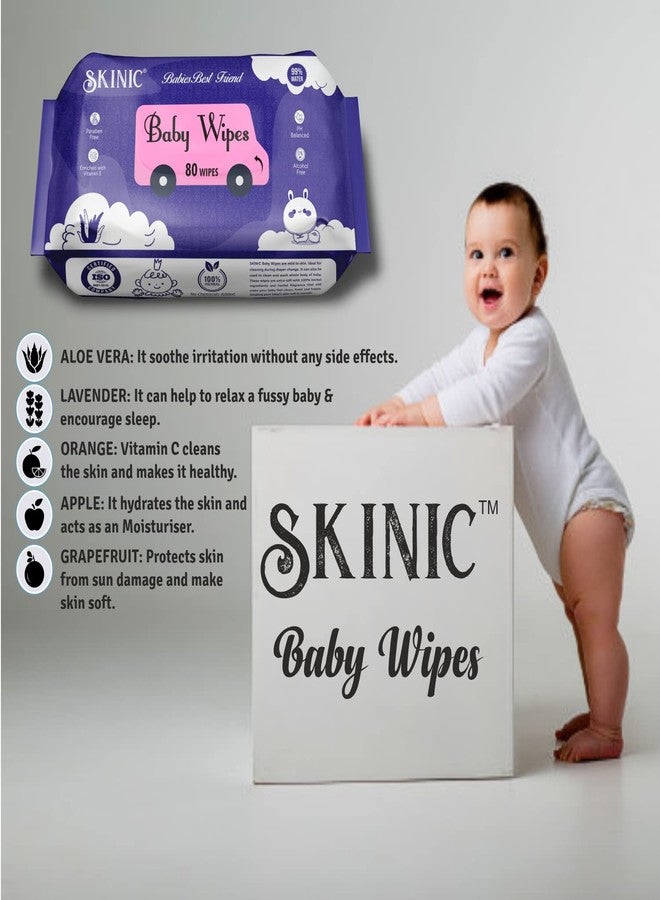 SKINIC مناديل سكينيك العشبية للأطفال | مناديل لطيفة خالية من الكحول والبارابين لبشرة حساسة | تنظيف طبيعي وآمن للأطفال | لا تسبب الحساسية ومرطبة | عبوة من 6 مناديل - Image 5