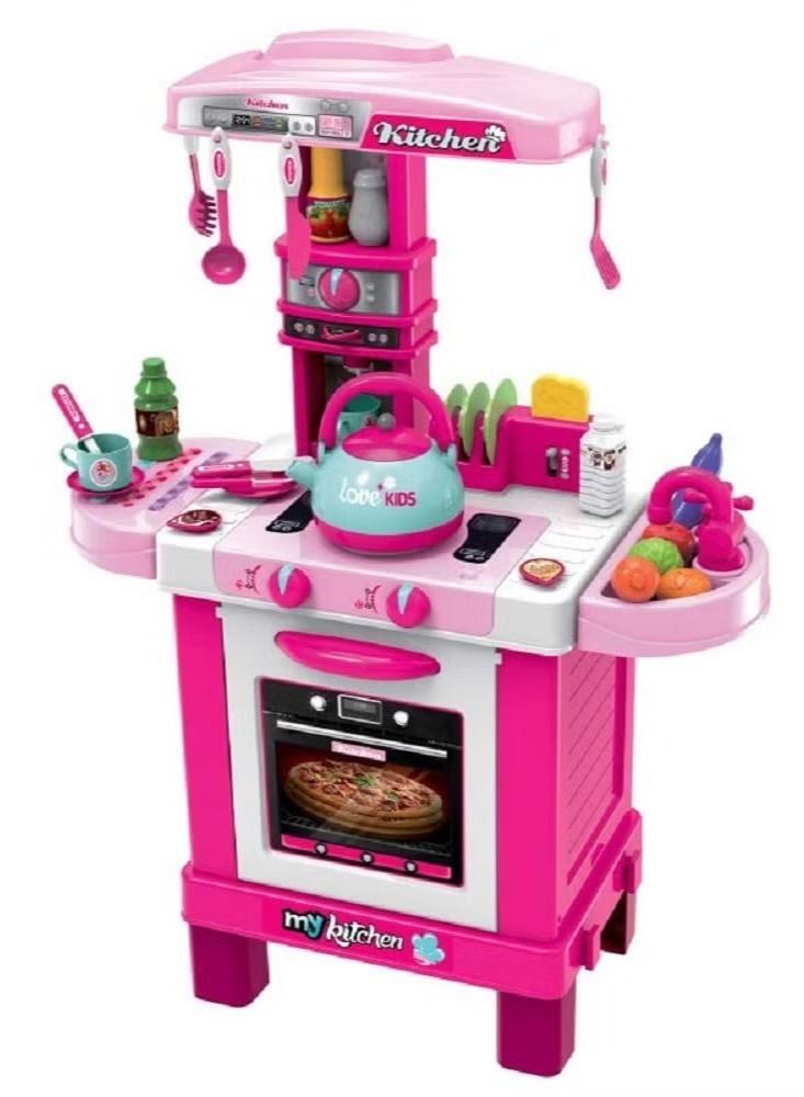 Dreamzon Portable Lightweight Compact Unique Detailed Design Pretend Little Chef Kitchen Trolley Play Set. - Image 1