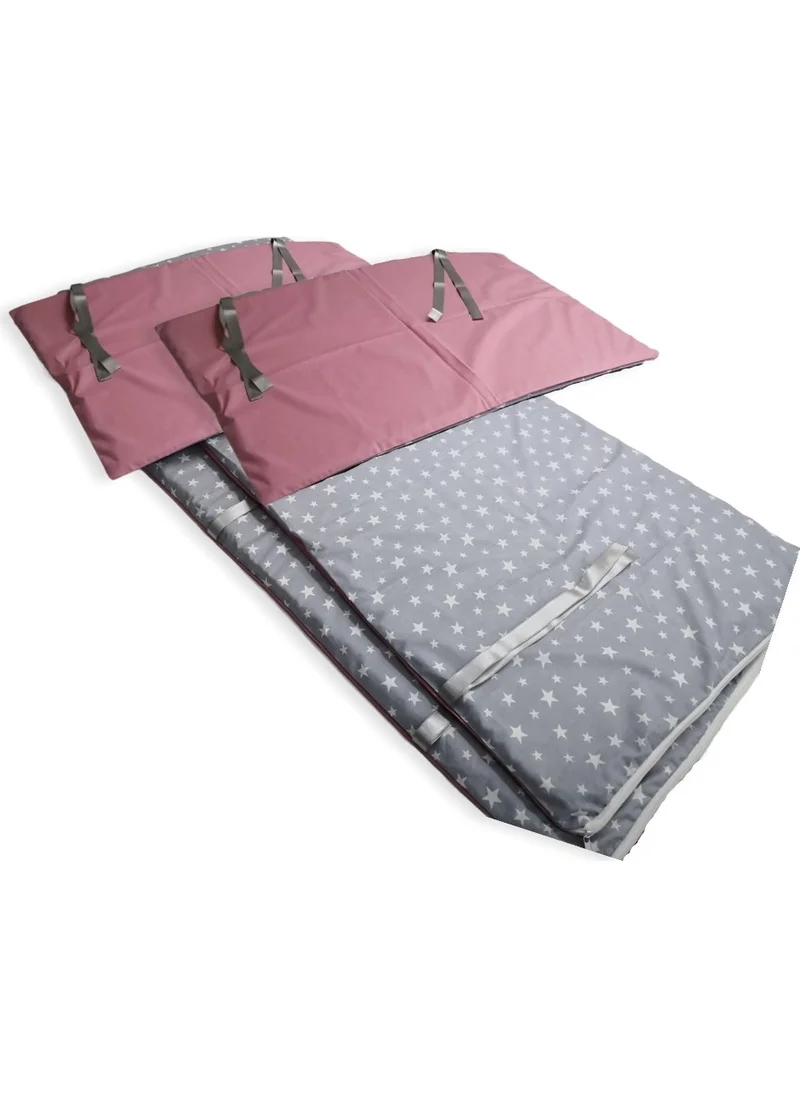 Bebek Özel Baby Special Baby/kid Crib Edge Protection 80X180 For Crib (4 Pieces) Gray Starry/Pink