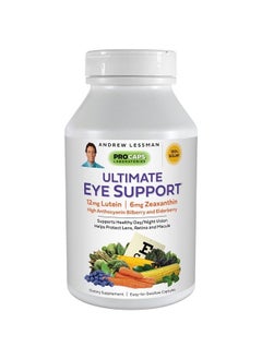 Andrew Lessman Ultimate Eye Support 60 Softgels - 12mg Lutein, 6mg Zeaxanthin, Bilberry, Key Nutrients to Support Eye Health and Promote Healthy Vision. No Additives. Easy to Swallow Softgels  - Image 1