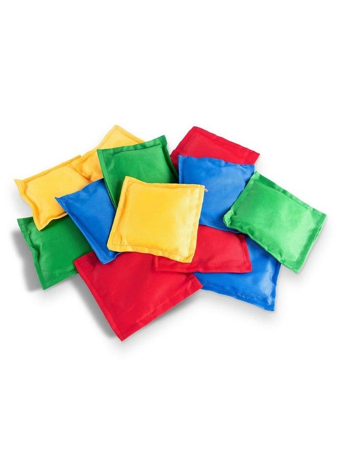 Super Z Outlet Nylon Cornhole Bean Bags Toy Set Sack Hand Toss Games Weights For Kids (5" X 5" Assorted Colors) (12 Pack)  - Image 3