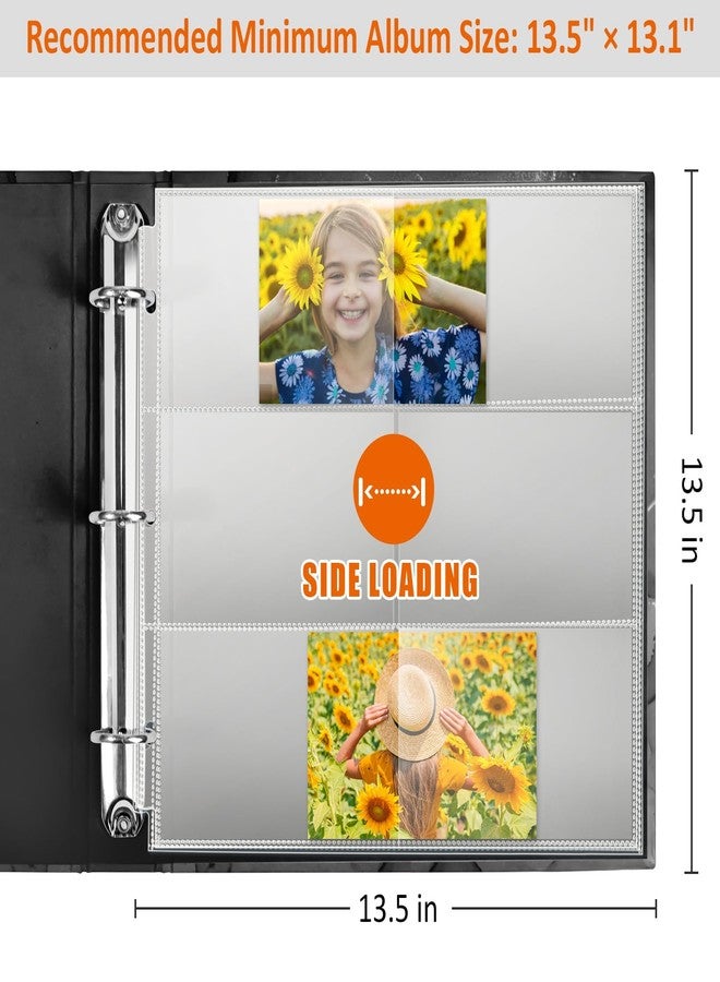 tutata 4x6 Photo Album Sleeves, 6-Pocket Scrapbook Page Protectors, Fits 12x12 3 Ring Album Binder, 25 Pack - Image 3