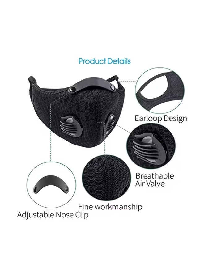 1pc Removable Face Mask, Reusable Face Mask with Exhalation Valve, Transparent Visible Removable Eye Mask, Mouth Filter, Outdoor Activities, Suitable for Women Men - Image 3