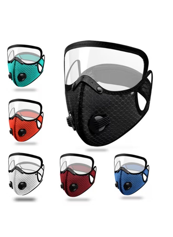 1pc Removable Face Mask, Reusable Face Mask with Exhalation Valve, Transparent Visible Removable Eye Mask, Mouth Filter, Outdoor Activities, Suitable for Women Men - Image 4