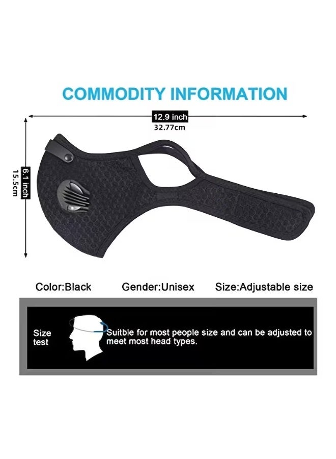 1pc Removable Face Mask, Reusable Face Mask with Exhalation Valve, Transparent Visible Removable Eye Mask, Mouth Filter, Outdoor Activities, Suitable for Women Men - Image 2