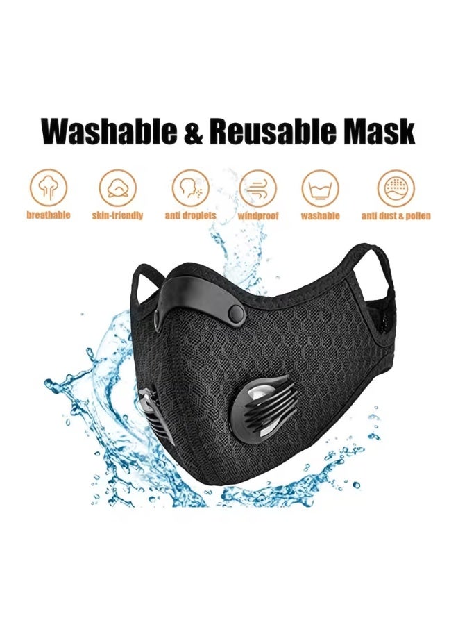 1pc Removable Face Mask, Reusable Face Mask with Exhalation Valve, Transparent Visible Removable Eye Mask, Mouth Filter, Outdoor Activities, Suitable for Women Men - Image 5