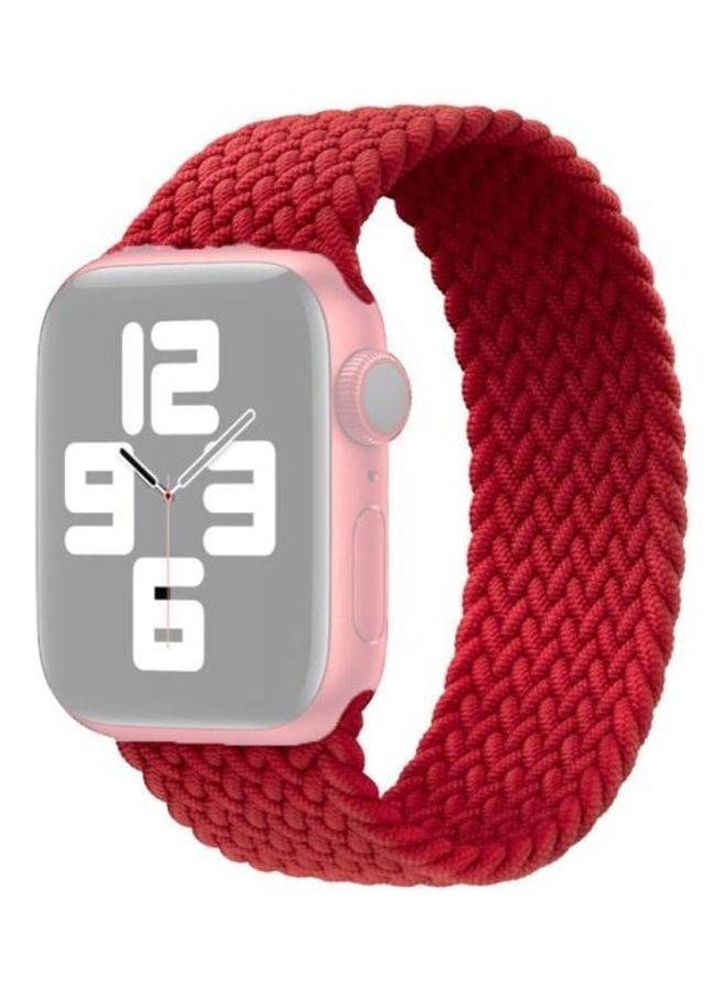 نيبمينينت سوار بديل بتصميم مضفر مصنوع من النايلون، لساعة أبل سيريس 6/SE/5/4 بمقاس 40 مم، و3/2/1 38 مم. أحمر - Image 1