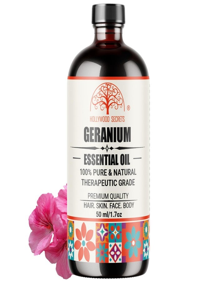 Hollywood Secrets Pure Geranium Essential Oil Therapeutic Grade 50ml - Image 1