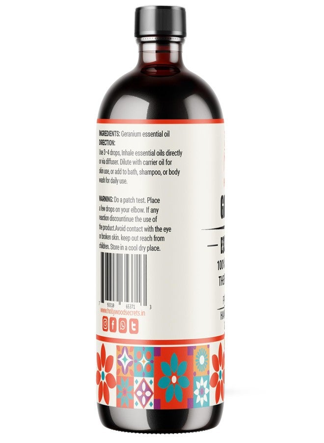 Hollywood Secrets Pure Geranium Essential Oil Therapeutic Grade 50ml - Image 4
