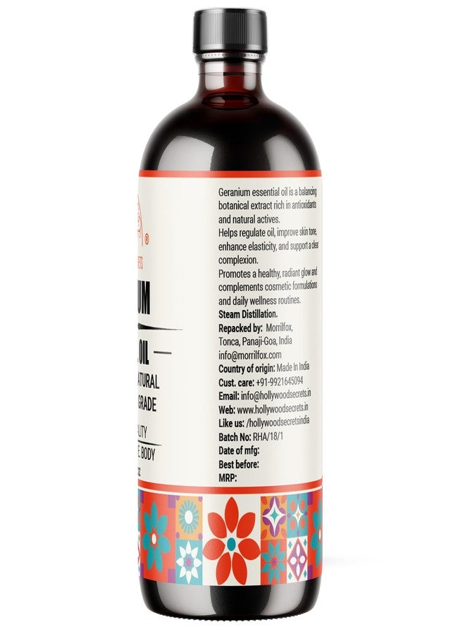 Hollywood Secrets Pure Geranium Essential Oil Therapeutic Grade 50ml - Image 3