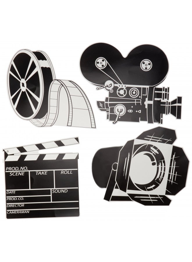 Beistle Pkgd Movie Set Cutouts Party Accessory (1 count) (4/Pkg)