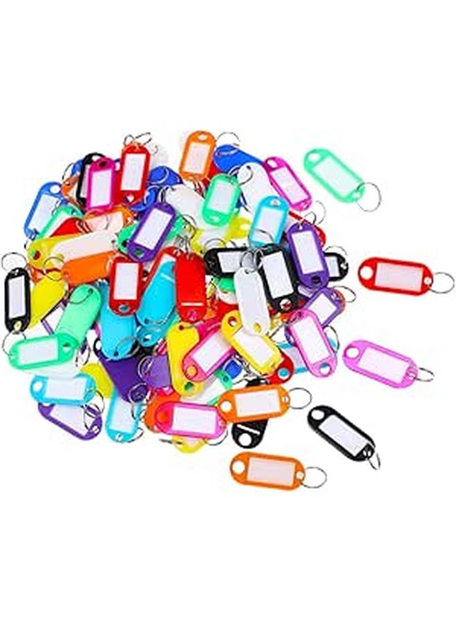 200 Pcs Colorful Key Tags with Window and Cover Multi Use Key Labels for Easy Color Coding - Image 1