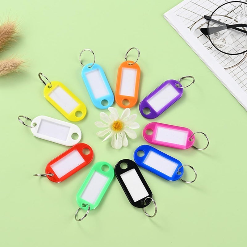 200 Pcs Colorful Key Tags with Window and Cover Multi Use Key Labels for Easy Color Coding - Image 3